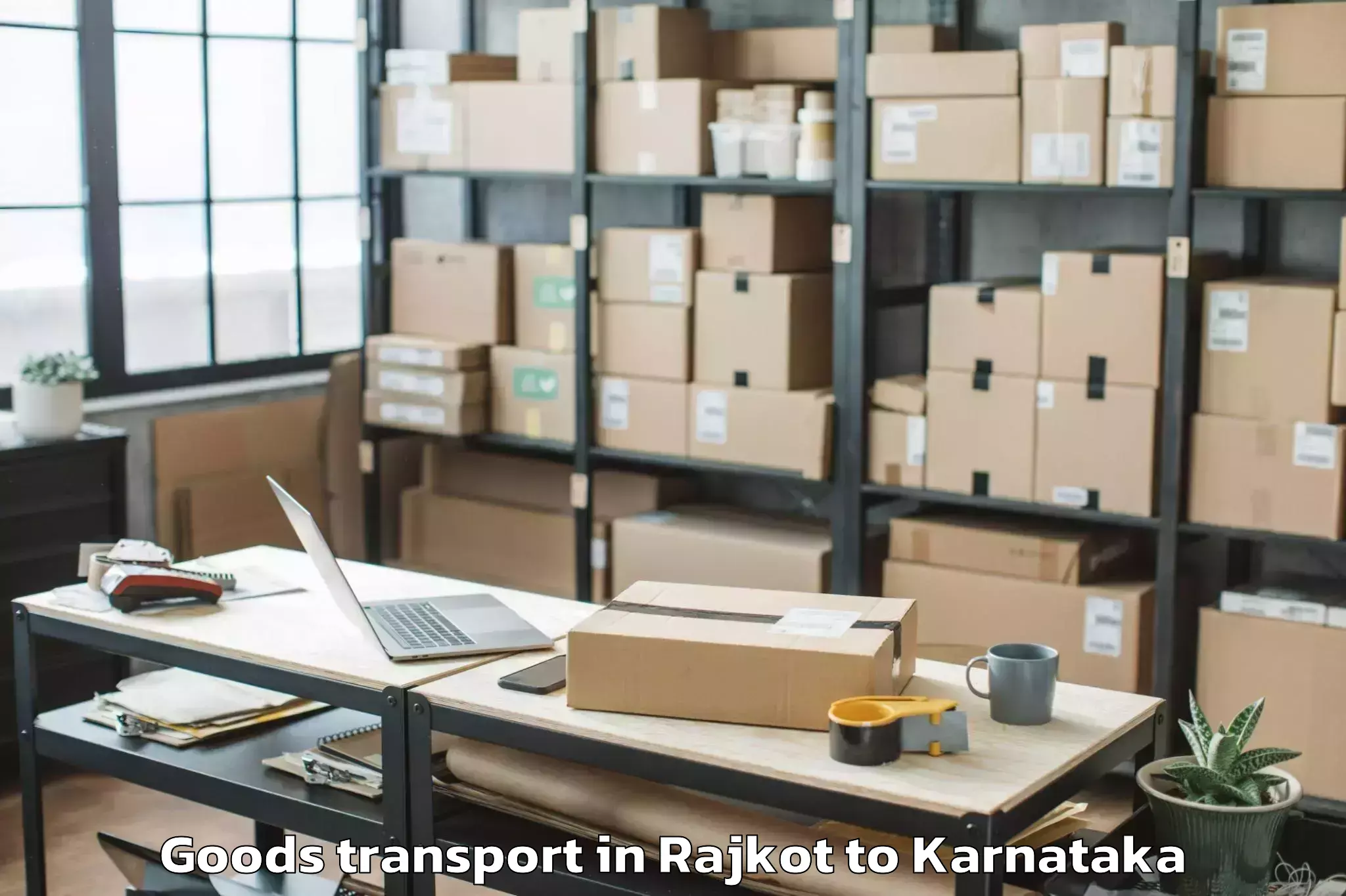 Quality Rajkot to Sharnbasva University Gulbarga Goods Transport